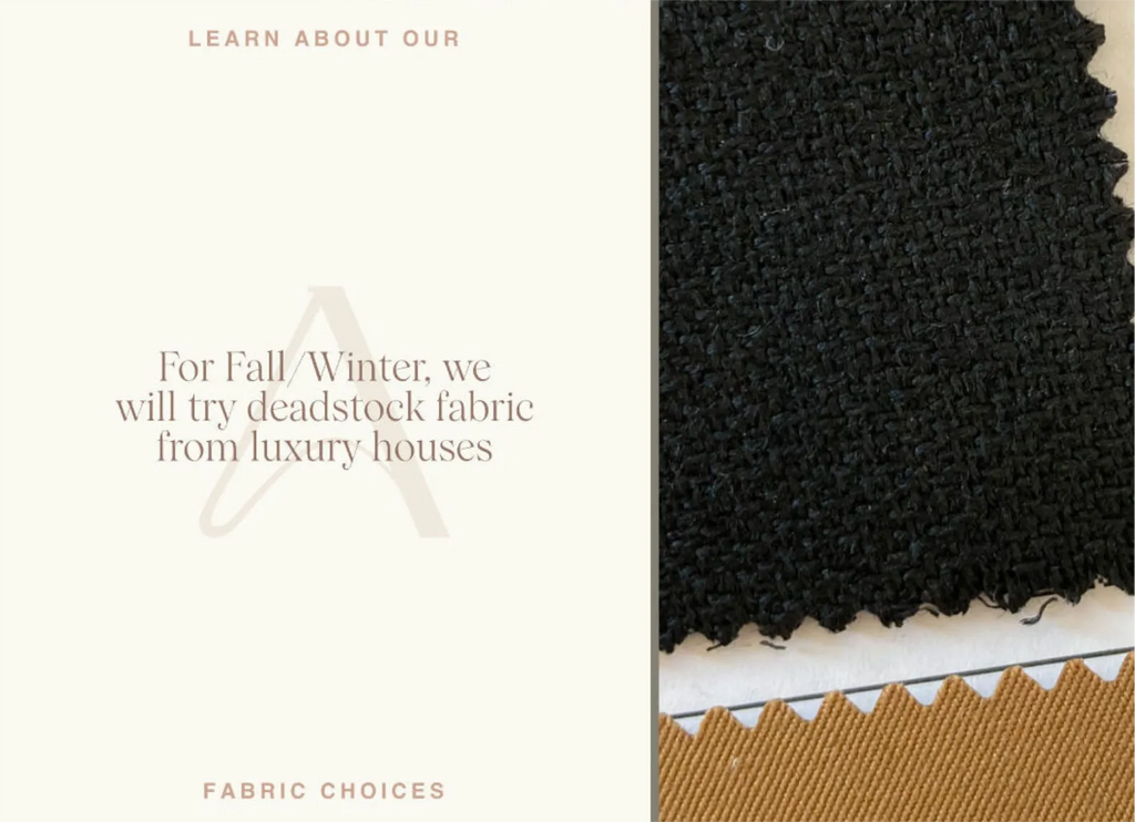 APPOLINE Deadstock fabric post