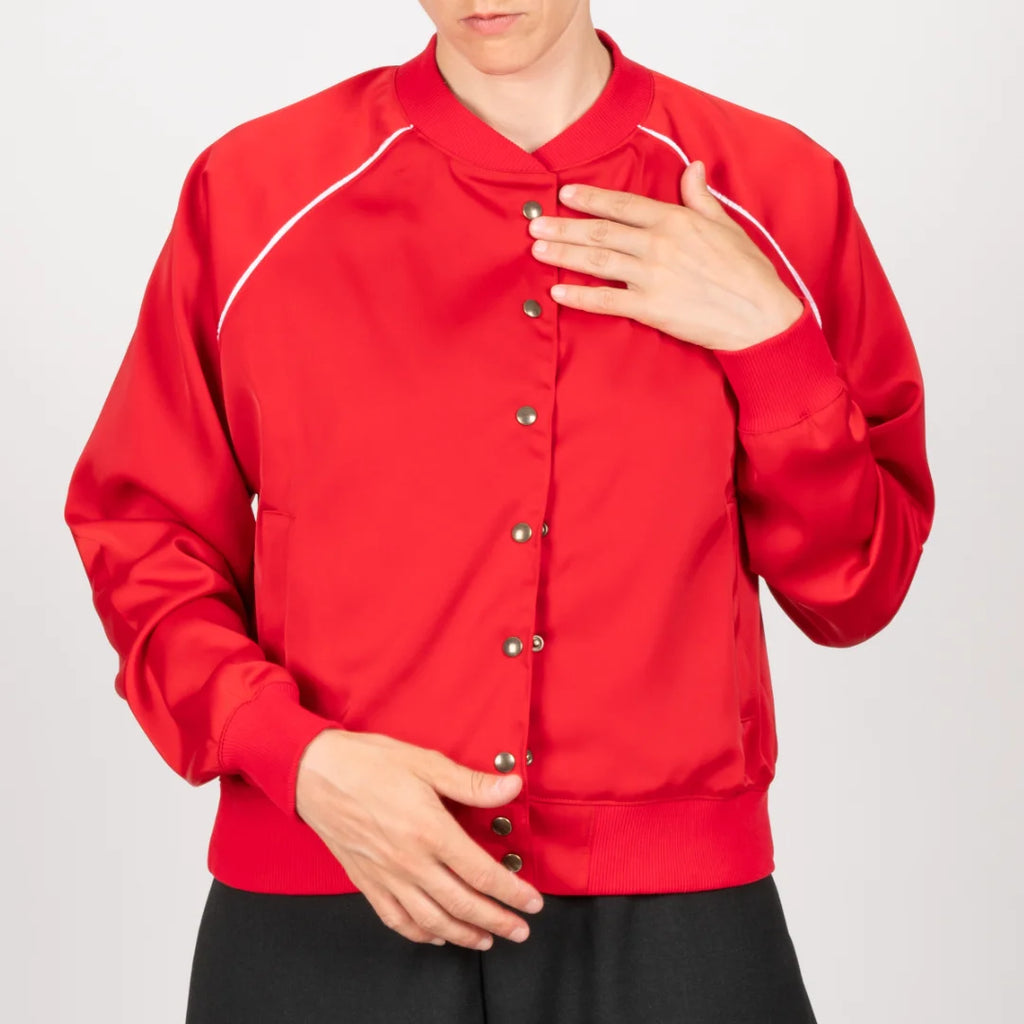 The APPOLINE bomber jacket red